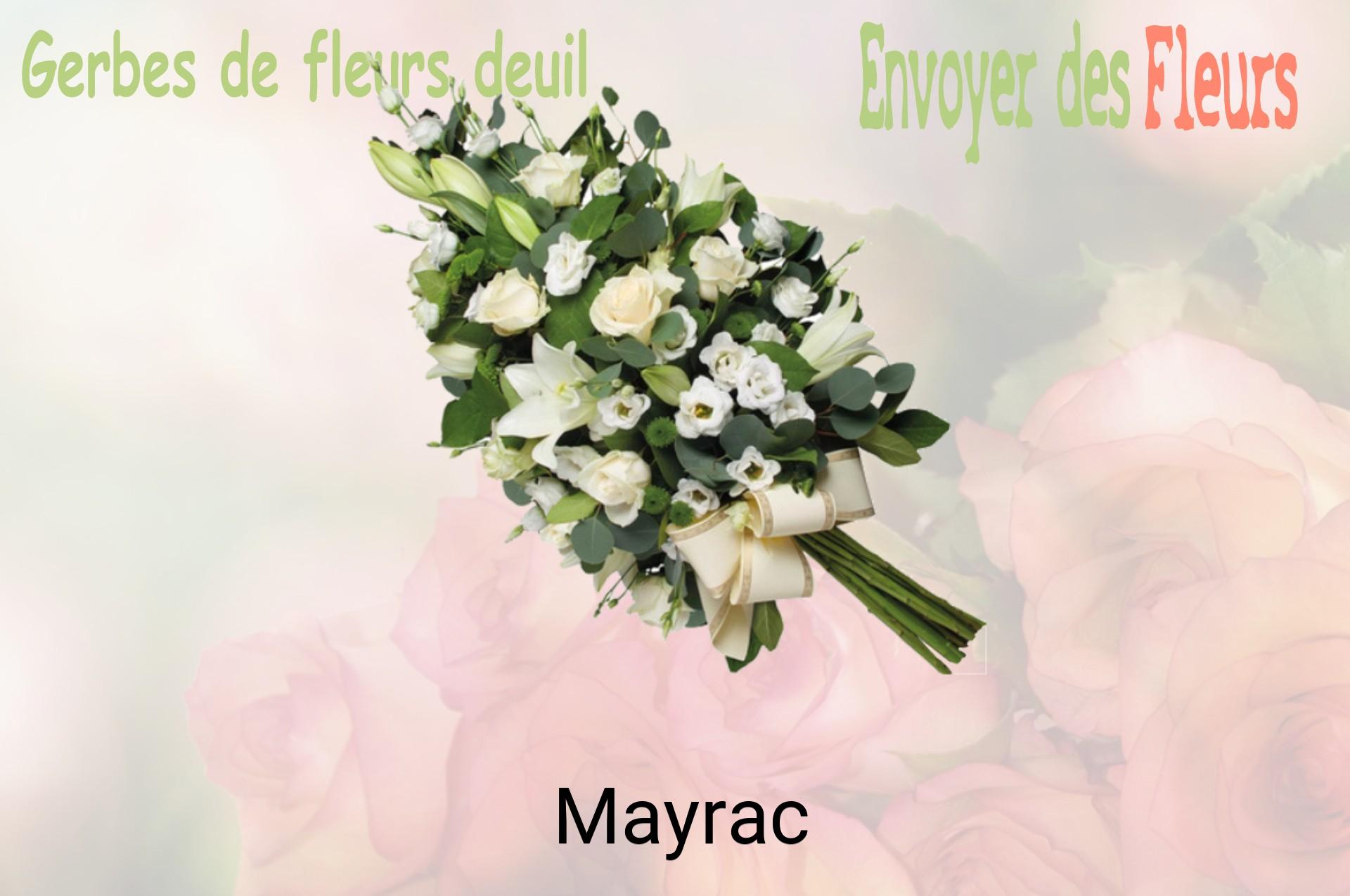 Gerbe de fleurs de deuil livrée à Mayrac